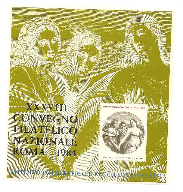 22479 - Italia - foglietto erinnofilo nuovo: XXXVIII Convegno Fialtelico Nazionale 1984
