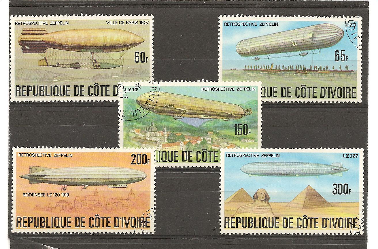 22525 - Costa d Avorio - serie completa usata: Retrospettiva Zeppelin