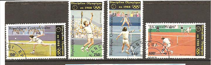 22759 - Centrafrica - serie completa usata: Olimpiadi di Seul 1988