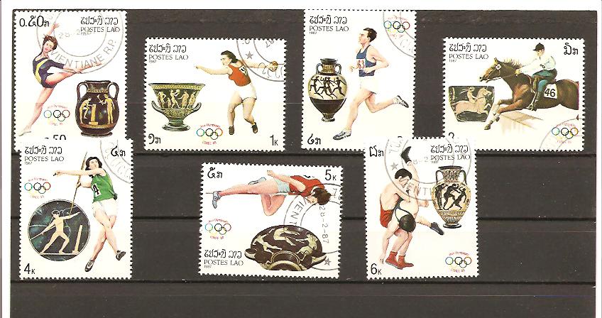 22805 - Laos - serie completa usata:  Olimpiadi di Seul 1988