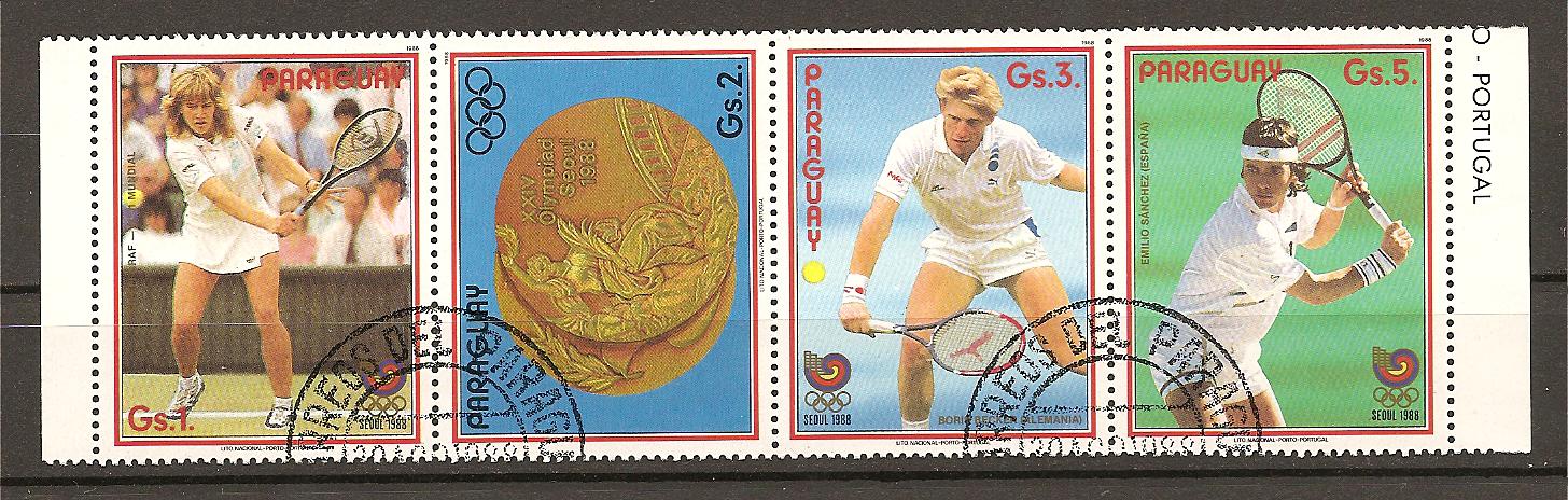 26385 - Paraguay - serie completa usata in blocco: Olimpiadi di Seul 1988