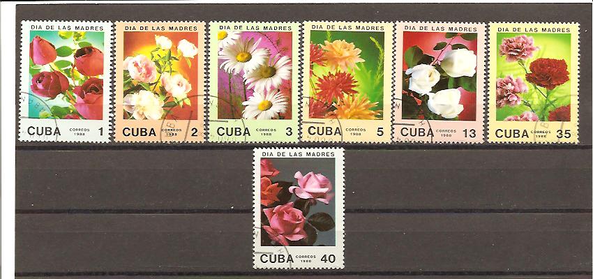 22966 - Cuba - serie completa usata: Giorno della mamma - fiori