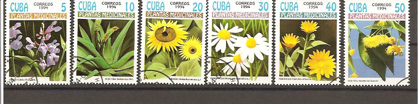 23170 - Cuba - serie completa usata: Piante medicinali