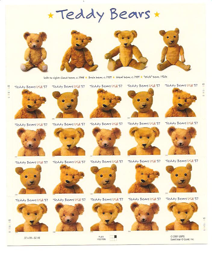 23937 - USA - foglietto nuovo: Orsetto Teddy Bears