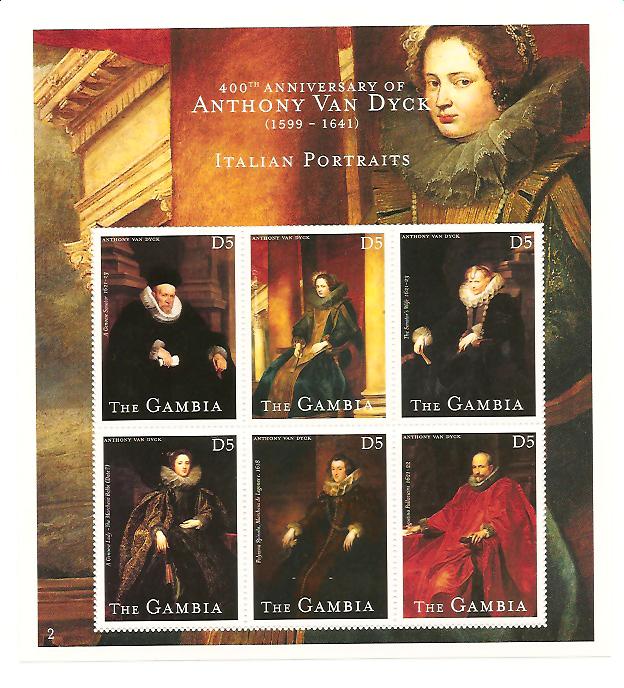 24278 - Gambia - foglietto nuovo: 400anniversario della nascita di Van Dyck