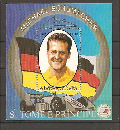 25030 - Sao Tome - foglietto nuovo: Michael Schumacher