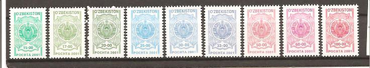 25283 - Uzbekistan - serie completa nuova: Y&T n 205/213 - 2001 -