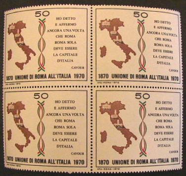 25771 - 1970 - Centenario dell unione di Roma all Italia. Unif. n.1128  **