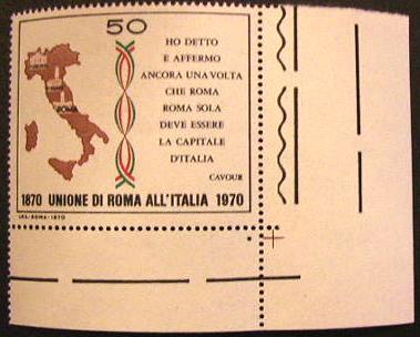 25781 - 1970 - Centenario dell unione di Roma all Italia. Unif. n.1128  **