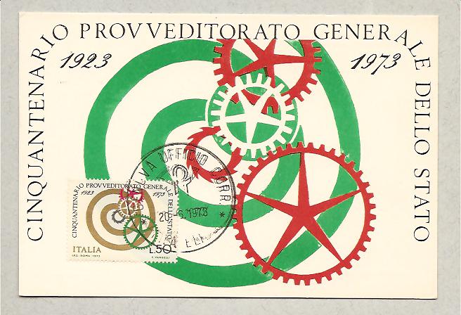 26340 - Italia - cartolina maximum: Cinquantenario del Provveditorato Generale dello Stato