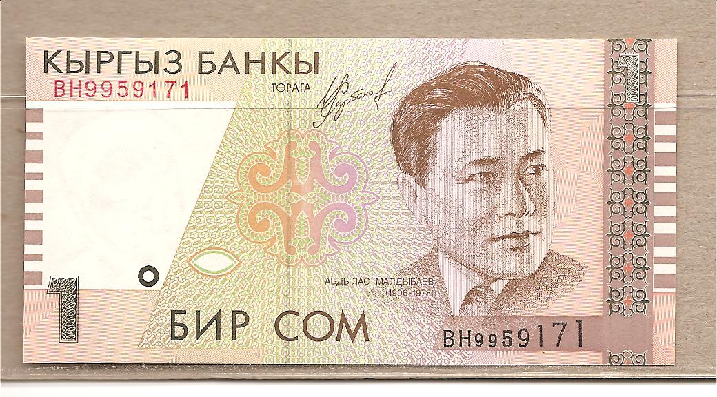 26459 - Kirghizistan - banconota non circolata da 1 Som - 1999 -