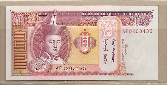 26491 - Mongolia - banconota non circolata da 20 Tugrik - 2005 -