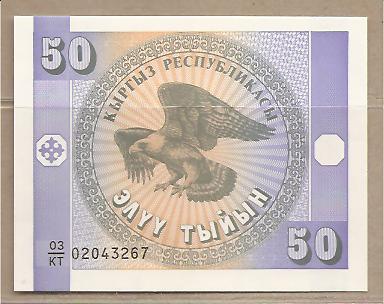 26492 - Kirghizistan - banconota non circolata da 50 Tyiyn