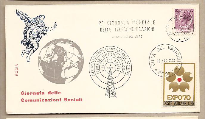 26628 - Vaticano/Italia - busta commemorativa della Giornata delle Comunicazioni Sociali