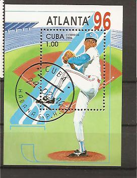 27480 - Cuba - foglietto usato: Olimpiadi di Atlanta 1996