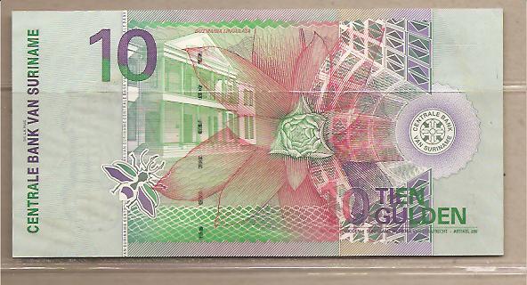 27598 - Suriname - banconota non circolata da 10 Fiorini - 2000 -