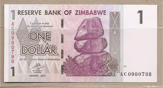 27694 - Zimbabwe - banconota non circolata da 1 Dollaro - 2007 -