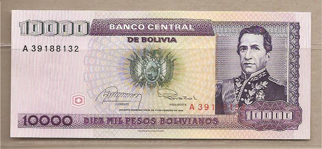 27813 - Bolivia - banconota non circolata da 10000 Pesos