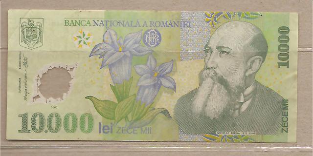27959 - Romania - banconota circolata da 10.000 Lei - 2000 - polimero