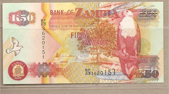 28019 - Zambia - banconota non circolata da 50 Kwacha - 2006 -