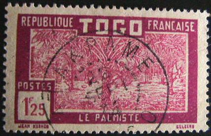 28268 - COLONIE - Togo - 1928/38  - Tipi del 1924 (centro nero). Yv. n. 158  us.