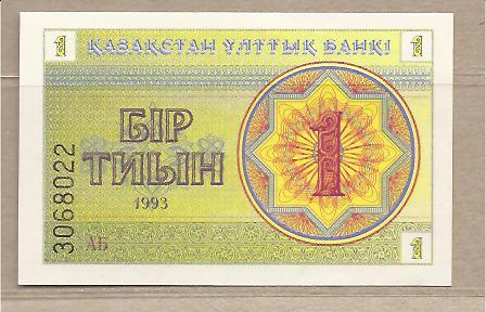 28585 - Kazakistan - banconota non circolata da 1 Tiyn - 1993 -