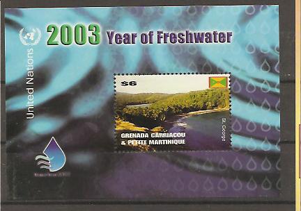 28645 - Grenadine - foglietto nuovo: Anno internazionale delle acque dolci - 2003