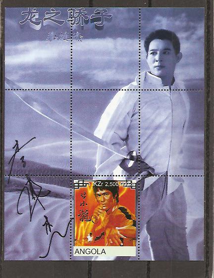 29430 - Angola - foglietto nuovo: Bruce Lee