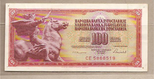 29452 - Yugoslavia - banconota circolata da 100 Dinari - 1986