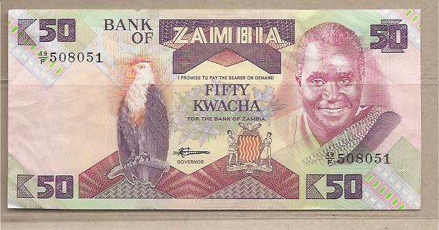 29635 - Zambia - banconota circolata da 50 Kwacha