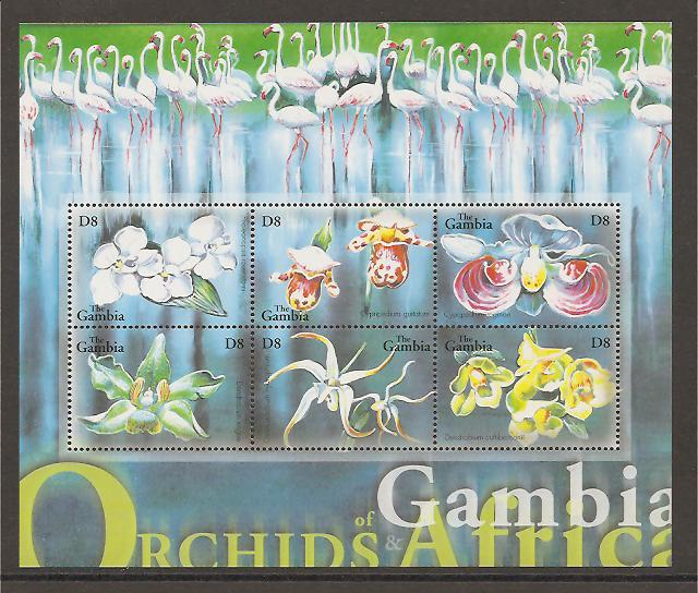 29652 - Gambia - foglietto nuovo: Orchidee dell Africa meridionale