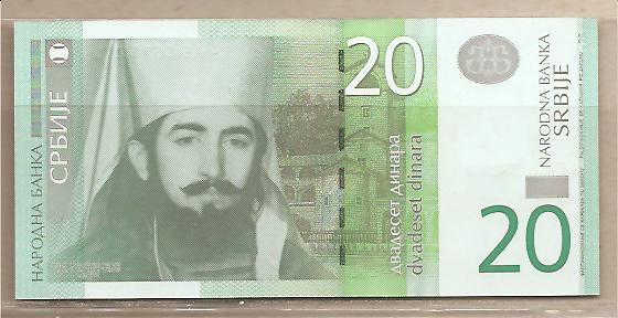 29722 - Serbia - banconota non circolata da 20 Dinari - 2006 -
