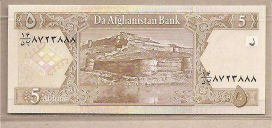 29740 - Afghanistan - banconota non circolata da 5 Afghani - 2002 -