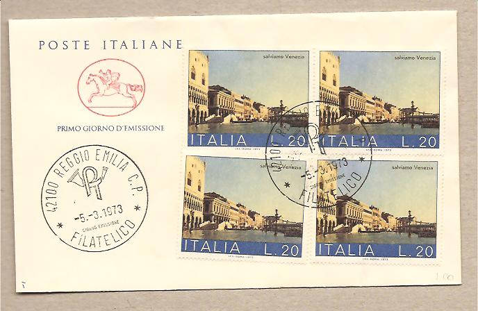 29771 - Italia - busta fdc con serie completa: Salviamo Venezia - emissione del 05.03.1973 - 4 valori