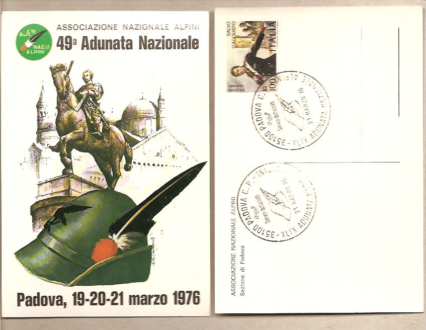 29976 - 49 Adunata Nazionale Alpini a Padovacon annullo speciale - 1976