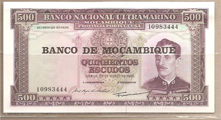 29989 - Mozambico - banconota non circolata da 500 Scudi - 1967