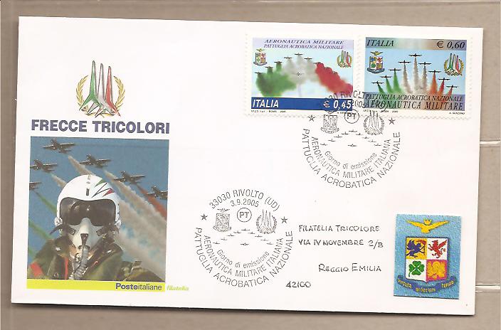 30009 - Italia - busta fdc con serie completa ed annullo speciale: Frecce Tricolori - 2005