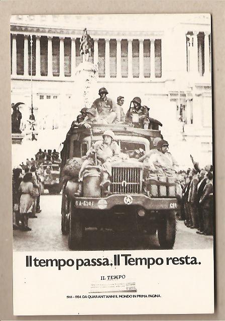30033 - Arrivo degli alleati a Roma - riproduzione foto d epoca - 1984