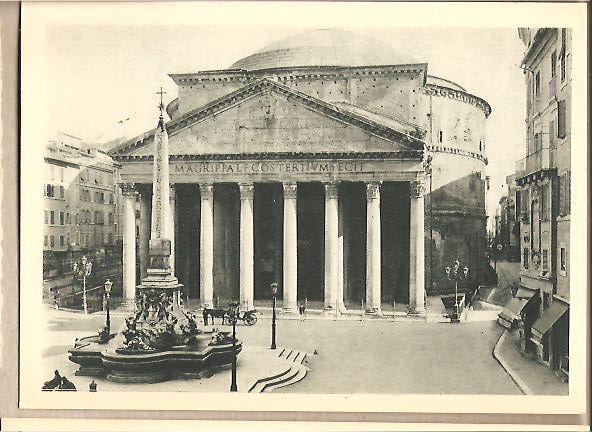 30395 - Roma  - cartolina  Il Panteon - con annullo Convegno Filatelico Nazionale 1946