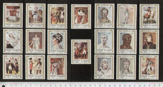 30453 - FUJEIRA , 1972-865-84 - Napoleone:dipinti e sculture - 20 valori serie completa nuova senza colla