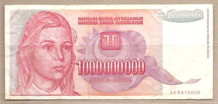 30502 - Yugoslavia - banconota circolata da 1.000.000.000 Dinari - 1993 -