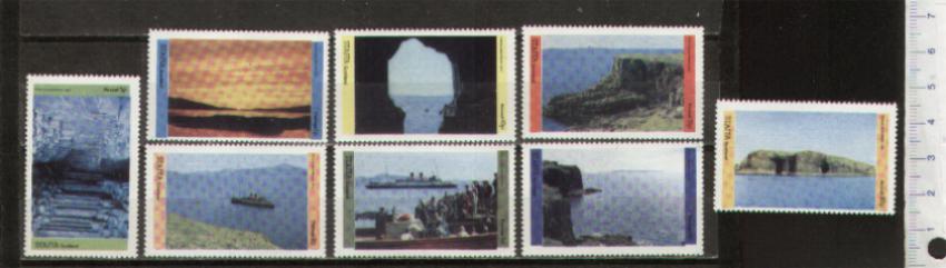 30747 - STAFFA (Scotland) 1973-109  Vedute panorama e navi soggetti diversi - 8 valori serie completa nuova