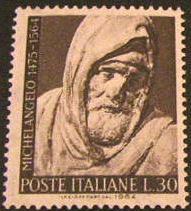 30896 - 1964 - 4 centenario della morte di Michelangelo Buonarroti. Unif. n.977  **
