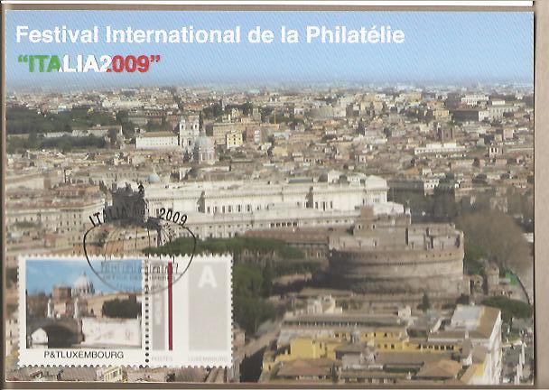 30904 - Lussemburgo - cartolina ufficiale  con annullo speciale: Roma - Festival Inter.le della Filatelia 2009