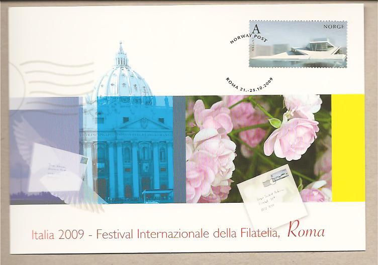 30914 - Norvegia - cartolina ufficiale con annullo speciale: Roma - Festival Inter.le della Filatelia 2009