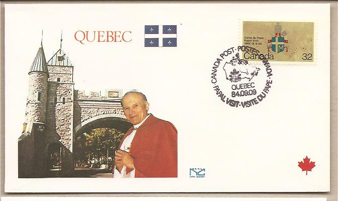 31049 - Canada - busta con annullo speciale: Visita di S,S. Giovanni Paolo II - 1984