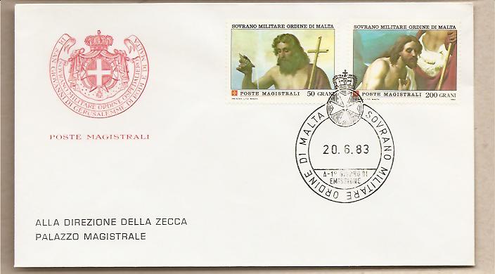 31454 - SMOM -  busta FDC:  San Giovanni Battista - 1983