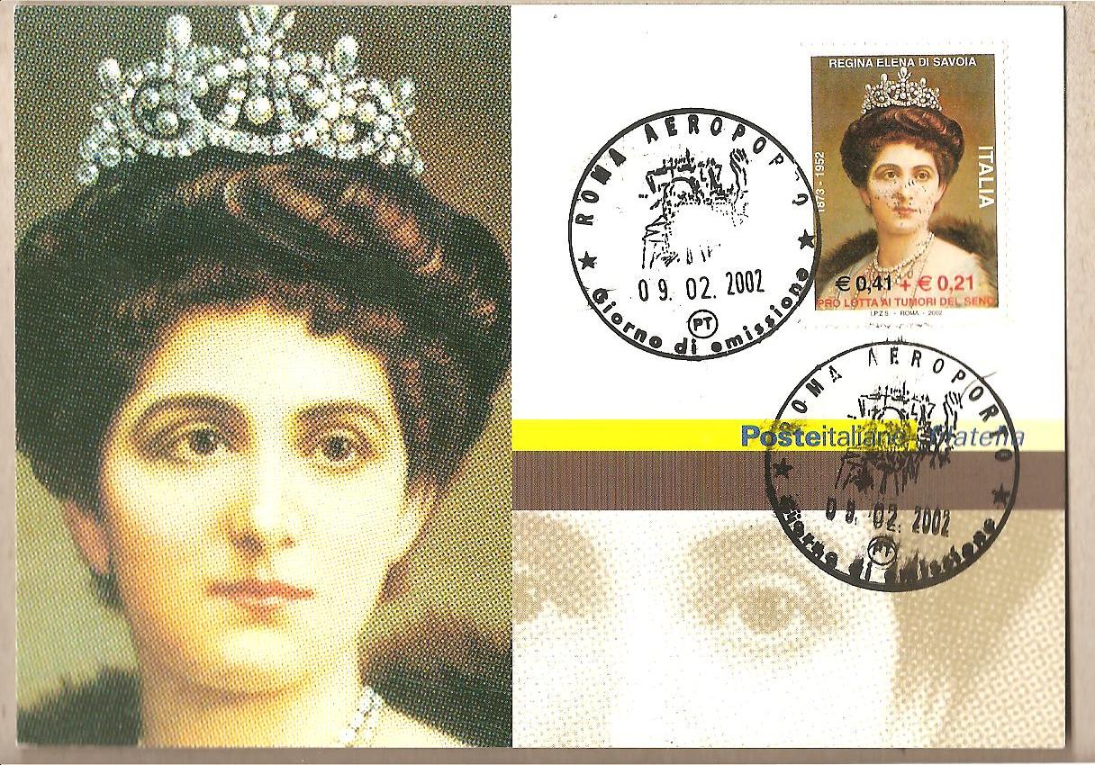 32218 - Italia - cartolina Maximum: Regina Elena di Savoia + sovrapprezzo Pro Lotta ai Tumori al seno - con annullo anticipato!!!!