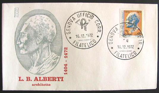 32254 - 1) 1972 - FDC. Centenario della morte di Leon Battista Alberti. Unif. n.1193