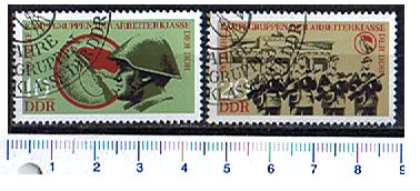 32793 - GERMANIA EST,  Anno 1973-3107 *  Yv.1566/67  -  20 Anni campi dei gruppi combattenti operai - 2 valori serie completa timbrata